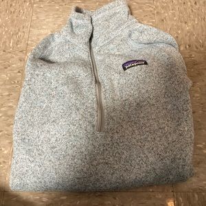 Blue Patagonia womens quarter zip.